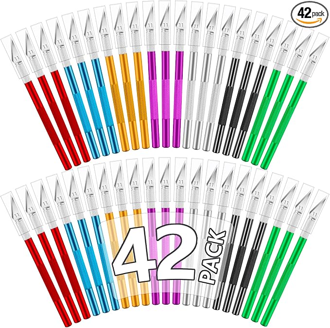 Jetmore 42 Pack Exacto Knife Set, Precision Craft Hobby Knife, Art Knife by Jetmore