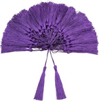 VAPKER 100 Pieces Dark Purple Silky Handmade Soft Tassels 13cm/5-Inch by VAPKER