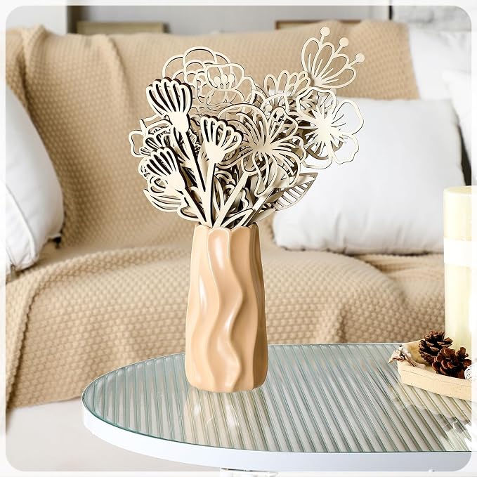 RattanView 36 Pcs Wooden Wildflower Decor Set Wood Flowers Cutout Signs - Image 3