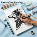 Betem Dual Tip Acrylic Paint Pens, 2 Black Paint Markers - Image 6
