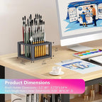 6-Layer Acrylic Organizer with Brush Holder, Easy Assembly Storage Rack - Image 3