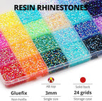 33000Pcs 3mm Rainbow Jelly Rhinestones Gems - Image 3