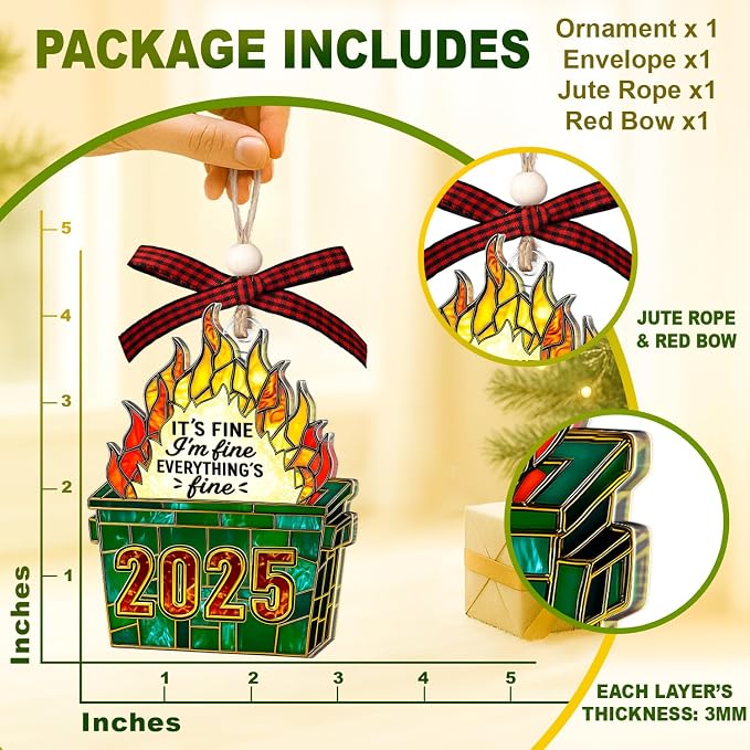 Dumpster Fire Ornament - Image 2