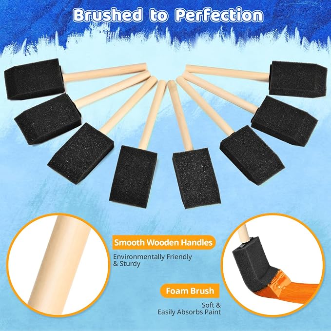 Foam Paint Brushes, 1.6 Inch, Sponge Paint Brush, Foam Brushes - Image 4