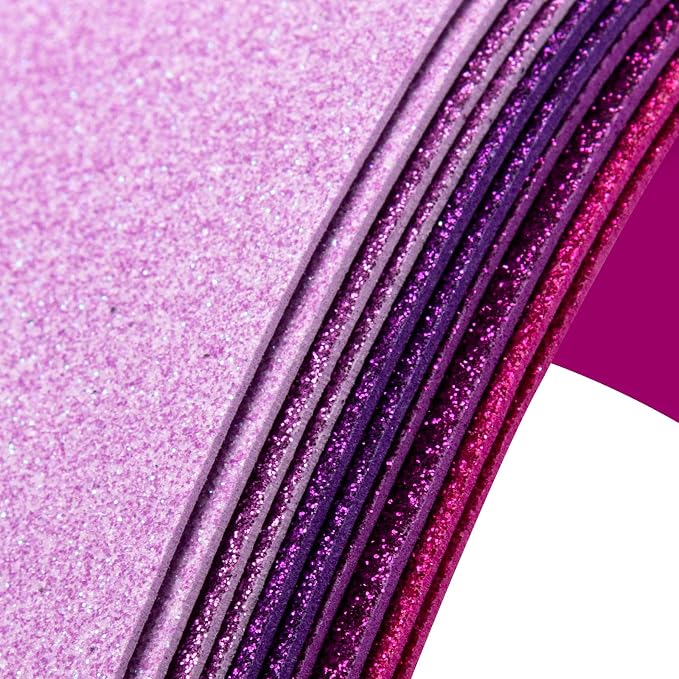 10 Pack Glitter Foam Sheets Craft 8 x 12 inch | 5 Colors Sparkles Foam Paper by Nitelemn