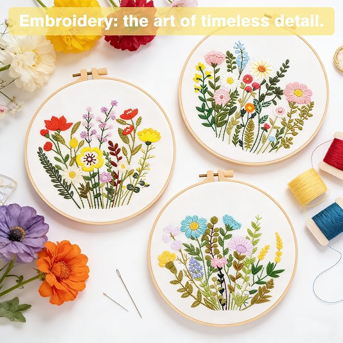 RidaaFri Embroidery Kit for Beginners, Hand Embroidery Set - Image 4