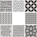 12 x 12 Inch Large Geometric Ginkgo Leaf Mandala Stencil Laser Cut Painting - Image 3