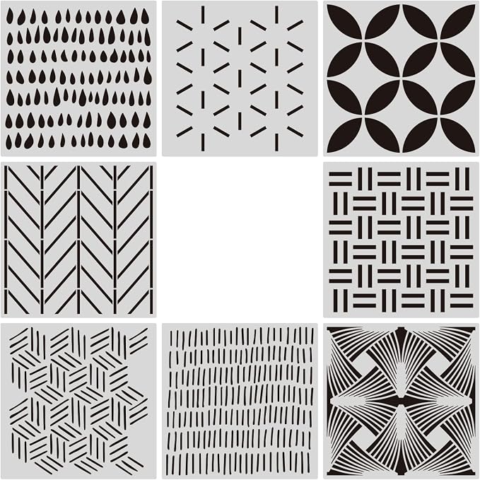 12 x 12 Inch Large Geometric Ginkgo Leaf Mandala Stencil Laser Cut Painting - Image 3