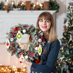 Queekay 50 Pcs Christmas Unfinished Wooden Light Bulb Wooden Slices Blank - Image 5