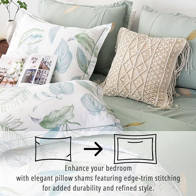 LEMIROE Botanical Cotton Comforter Queen Size - Image 3