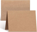 Ohuhu A7 Blank Brown Kraft Cards and Self-Seal Envelopes 100 Pack | 5" x 7" by Ohuhu