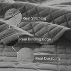 Comfort Spaces Kienna Quilt Set- Double Sided Stitching Design Summer Blanket - Image 4