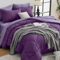 HEVUMYI Purple & Light Purple King Comforter Set by HEVUMYI