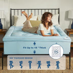 BEDLORE California King Mattress Topper, Thick Pillow Top Pad - Image 5