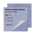 2 PCS 8 x 8 inch Glitter Colored Plexiglass Acrylic Sheets by gdhwcxl