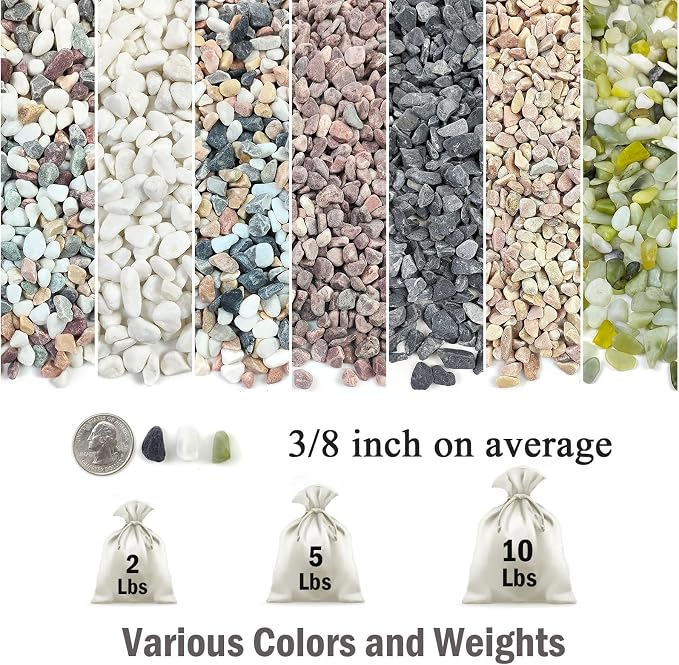 FANTIAN 10 lbs Colorful Pebbles Pea Gravel - Image 5
