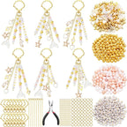 Cunno 776 Pcs Beach Seashell Bag Charm Making Kit, Ocean Coastal DIY Keychain by Cunno