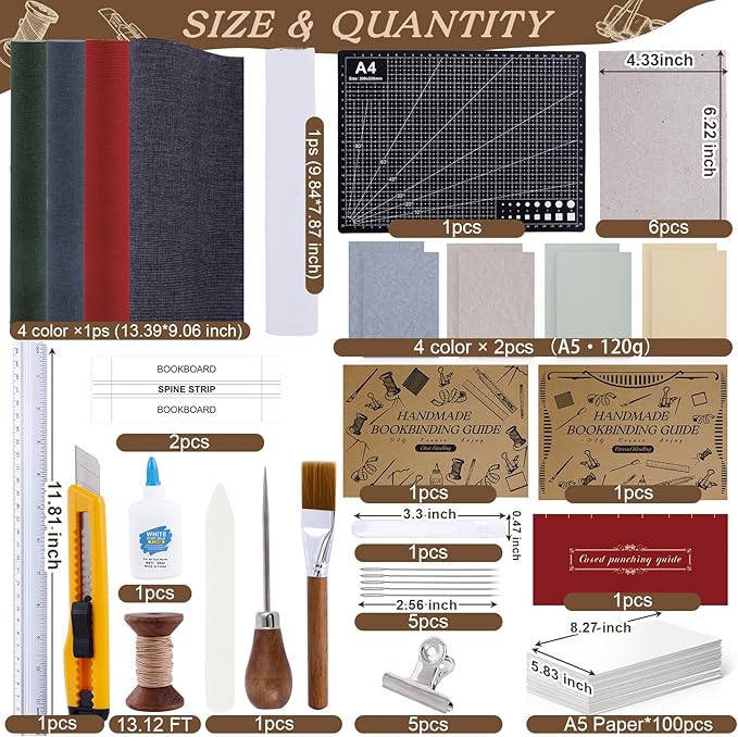 FOGWOWO 145Pcs Book Binding Kits - Image 2
