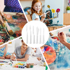 30 Pcs Paint Spatula Tools Plastic Painting Palette Knives White Art Artist - Image 6