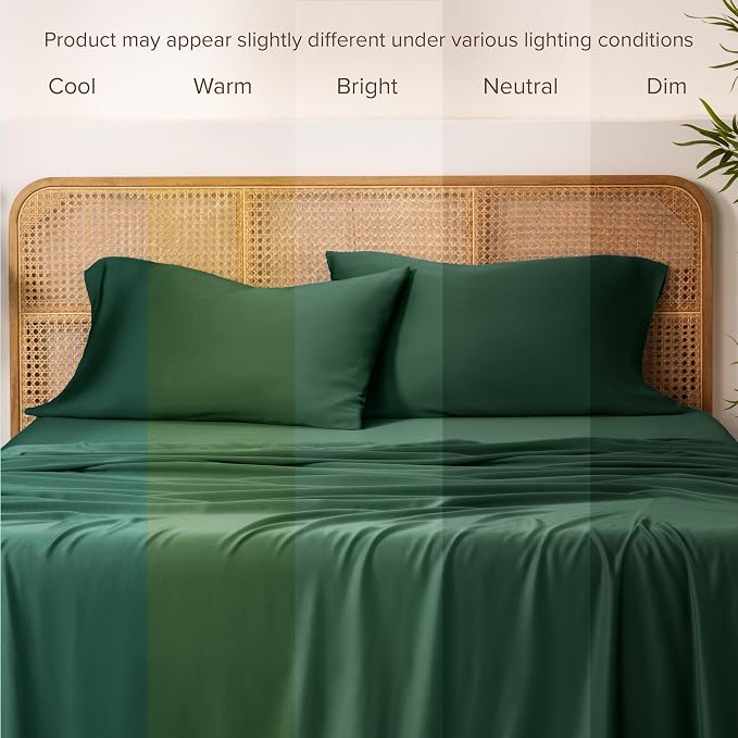 Bare Home 100% Rayon Made from Bamboo Luxury Standard Size Set of 2 Cooling - Image 5