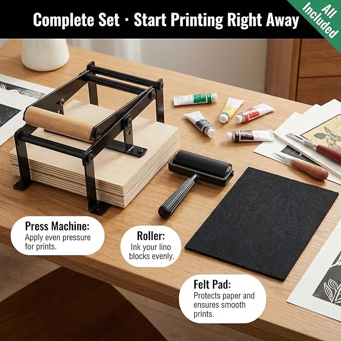 Printing Linocut Hand Lever Press Machine - Image 7
