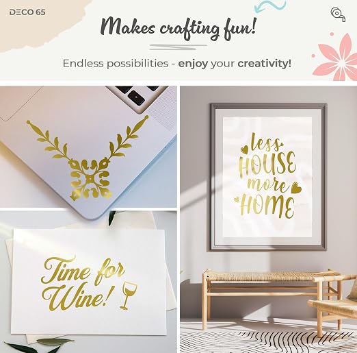 VViViD DECO65 Matte Pastel Gold Permanent Adhesive Craft Vinyl - Image 2
