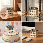Miniature Villa Model Wooden Tiny House Compact Dollhouse Mini House Storage - Image 2