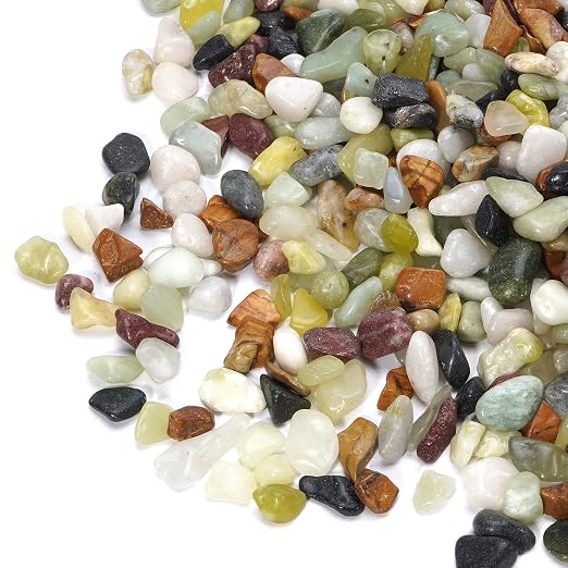 10 lb Pebbles for Indoor Plants, 3/8 Inch Decorative Rocks for Potted Plants by RUOJAS
