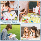 35 Sheets Watercolor Paper Pad 9x12 Inch, 140 lb/300 GSM Cold Press Water Color - Image 7