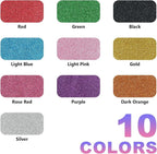Glitter Heat Transfer Vinyl-10 Rolls 12" x5ft Multi-Color Washable HTV Vinyl - Image 3