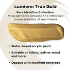 Jacquard Lumiere 2.25oz Fabric Paint True Gold - Image 2
