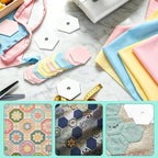 Neworkg 1000 PCS Hexagon Piecing Paper Templates, 0.75" White Paper templates - Image 5