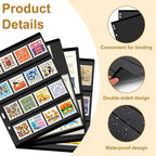 40 Pages 20 Sheets Stamp Album Pages, 8.4 * 11" 4 Styles Stamp Collection - Image 4