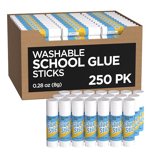Glue Sticks Bulk, Washable Glue Sticks by E-CLIPSUSA