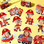 60pcs Firefighter Cutouts Fire Truck Bulletin Board Decorations Fireman Theme - Image 4