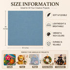 Dusty Blue Large Felt Fabric 36" x 36", 1.4 mm Soft Felt Sheet, Nonwoven Fabric - Image 3