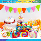 TaoBary 24 Pcs Tie Dye Party Favor Boxes Tie Dye Party Supplies Colorful - Image 2