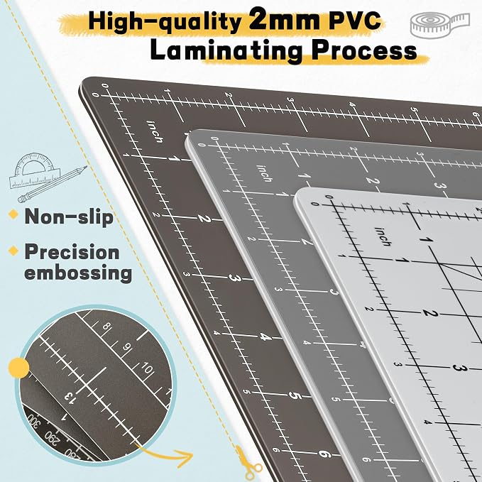 Premium Self Healing Cutting Mat 18'' x 12'', A3 Non-slip Sewing Mat - Image 4