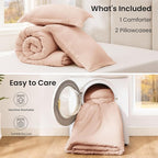 Love's cabin Pink Full Comforter Set, 3-Piece Prewashed Bed Set - Image 7
