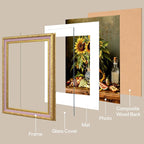eletecpro 8x10 Vintage Picture Frame, Glass Cover, Horizontal or Vertical - Image 2