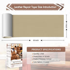 KING MOUNTAIN Leather Repair Patch, 4 x 63 Inches self Adhesive Leather Repair - Image 4