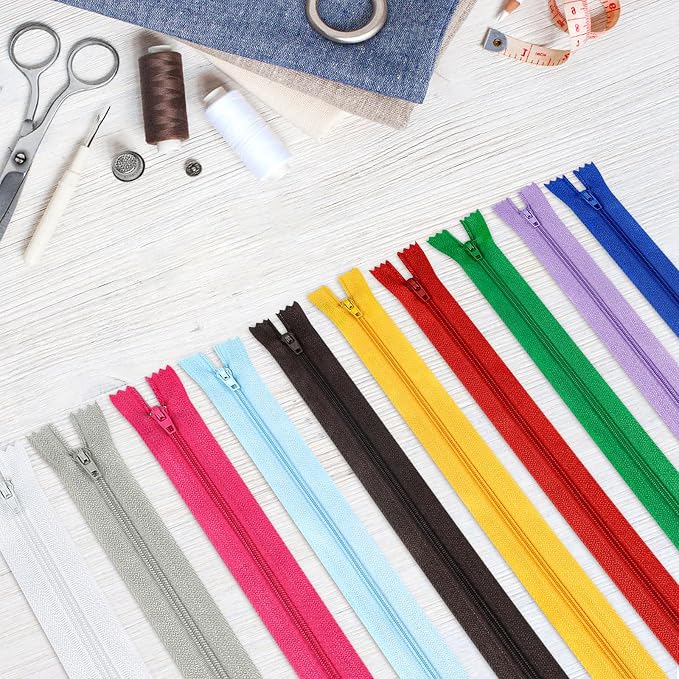 Zippers, DOITEM 72 pcs Zippers for Sewing 25cm/10 Inch Multicolor Nylon Coil - Image 8