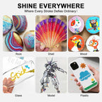 IVSUN Metallic Markers, 18 Colors Glitter Acrylic Gold Paint Pens | Super - Image 6