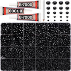 32000Pcs Black Rhinestones for Bedazzling, Flat Back Resin Gem Rhine Stone by Worthofbest