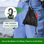 Mesh Foraging Bags with Clip, 4 Pack Drawstring & Toggle Closure Foraging Pouch - Image 4