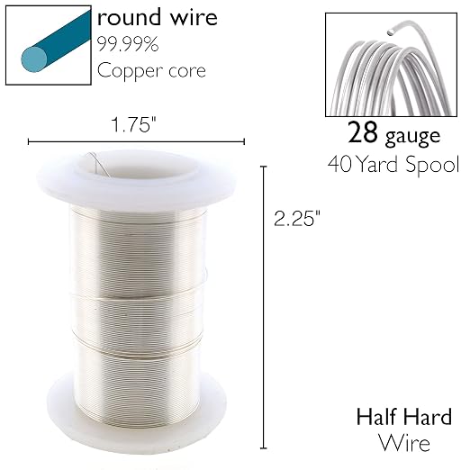 The Beadsmith Wire Elements 28-Gauge Lacquered Tarnish-Resistant Copper Wire - Image 4