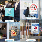 24 Pack Acrylic Sign Holder 8.5 x 11 Wall Mount, Vertical & Horizontal Use - Image 7
