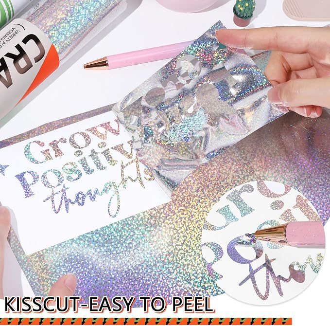 WRAPXPERT Holographic Silver Permanent Vinyl - Image 3