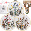Santune 3 Pack Embroidery Kit for Beginners, Needlepoint Cross Stitch Kits for by Santune