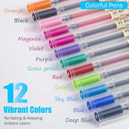 BEIWO Premium Gel Ink Ball Point Pen, Fine Point Color Pens, Smooth Writing Gel - Image 4